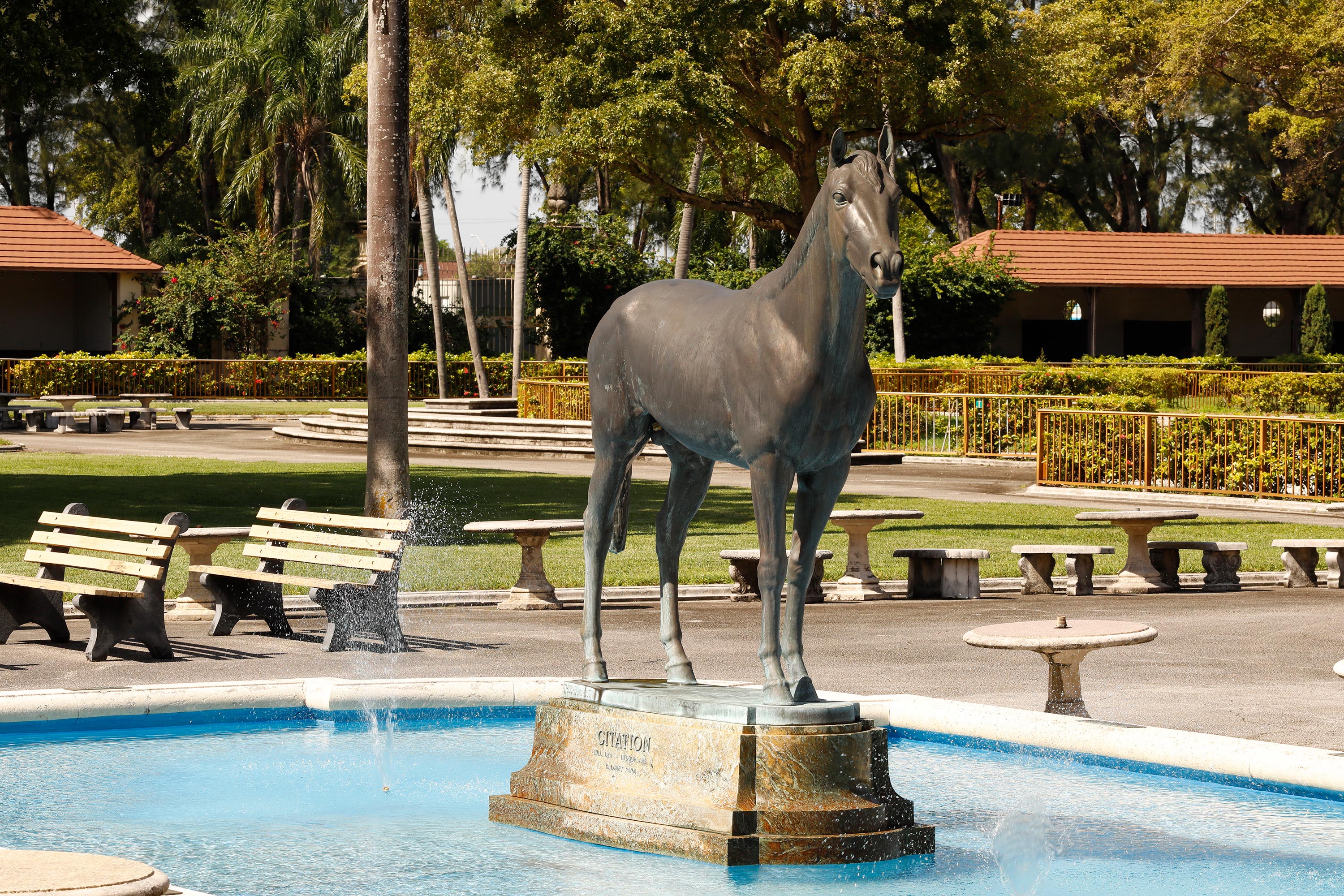 Racing Horse statue at Hialeah